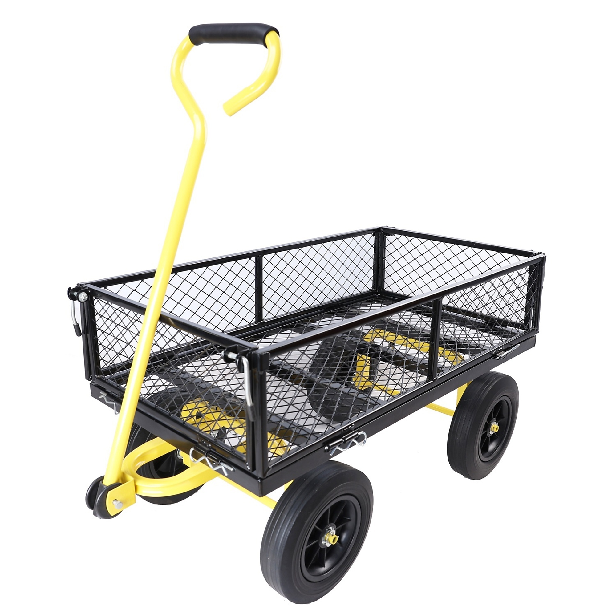 BlackTeck Multi-Functional Tool Cart — Solid Tires, Spacious Bed, Model# N2-132834